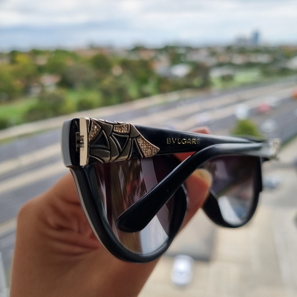 Bvlgari Cat Eye Sunglasses with Swarovski Crystals - Picture 5 of 9